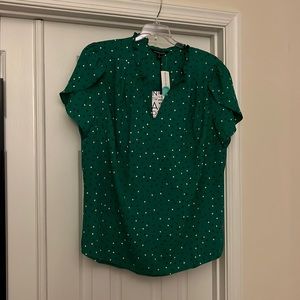 NWT 41 Hawthorn Spring Polka Dot Top 2X